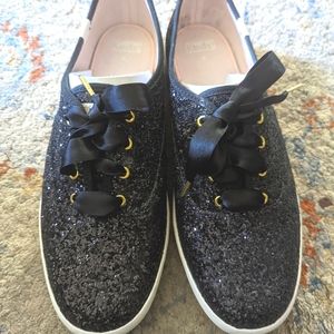 Black glitter Kate Spade keds